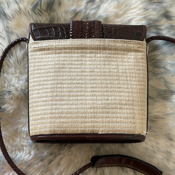 Boho Western Kaela Shoulder Bag Purse Bucket Bag Vegan Leather Grass Coastal - Picture 4 of 16